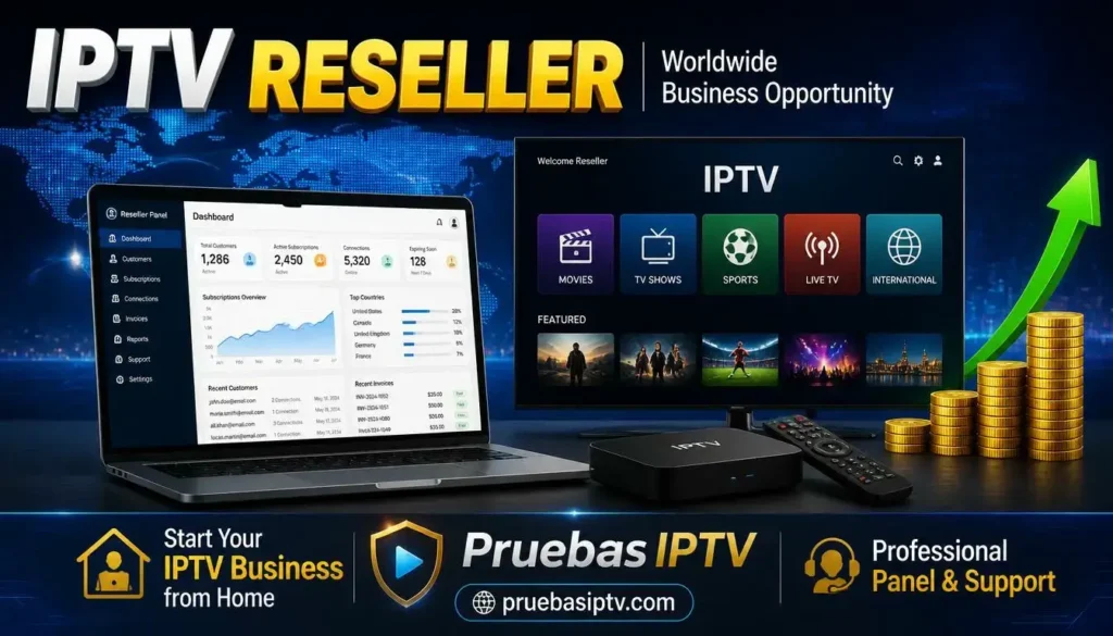 Revendedor IPTV España: panel de gestión de créditos y clientes 2026